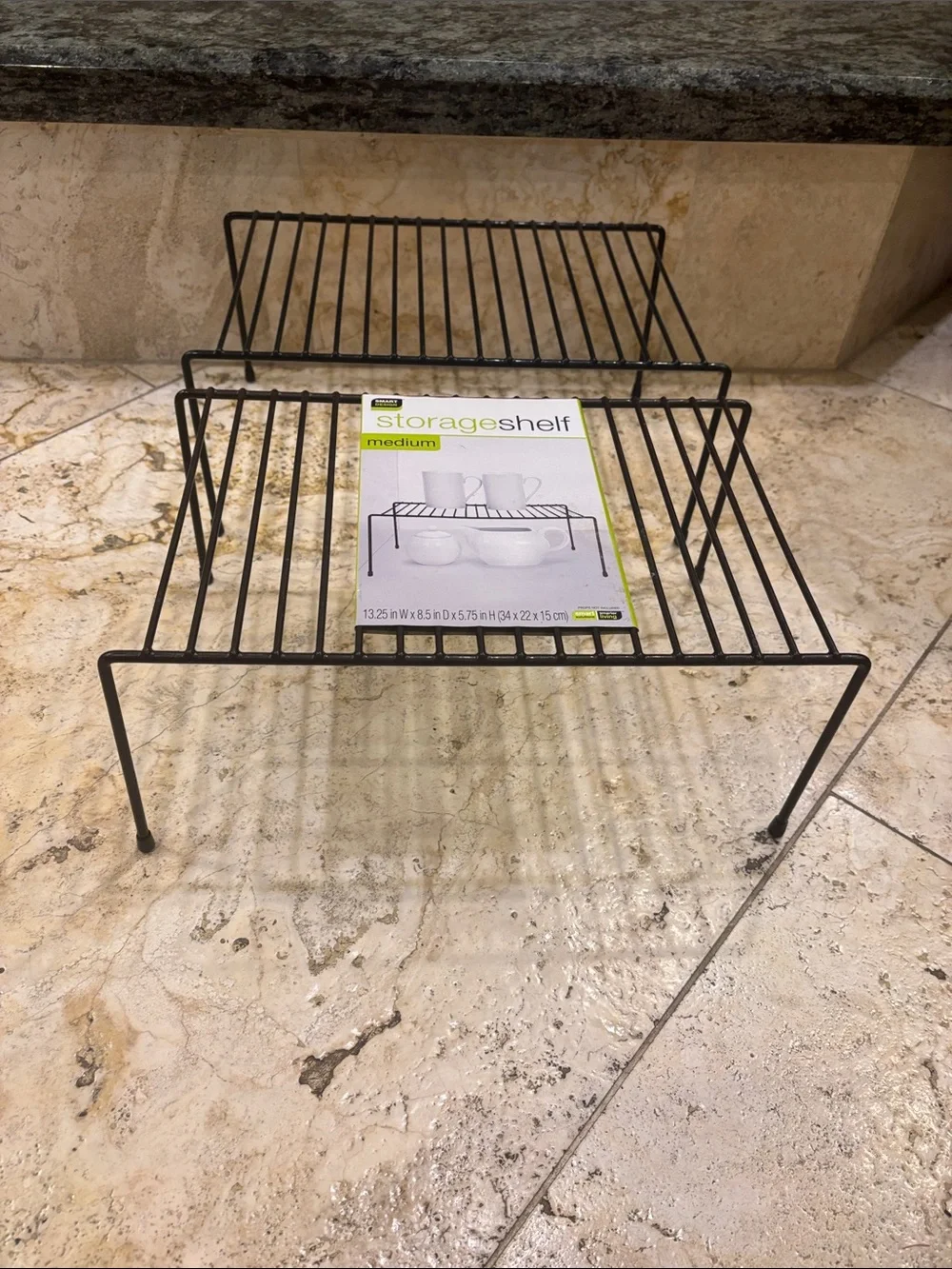 Two-Piece Wire Shelf Riser - Black - Picture 2 of 3